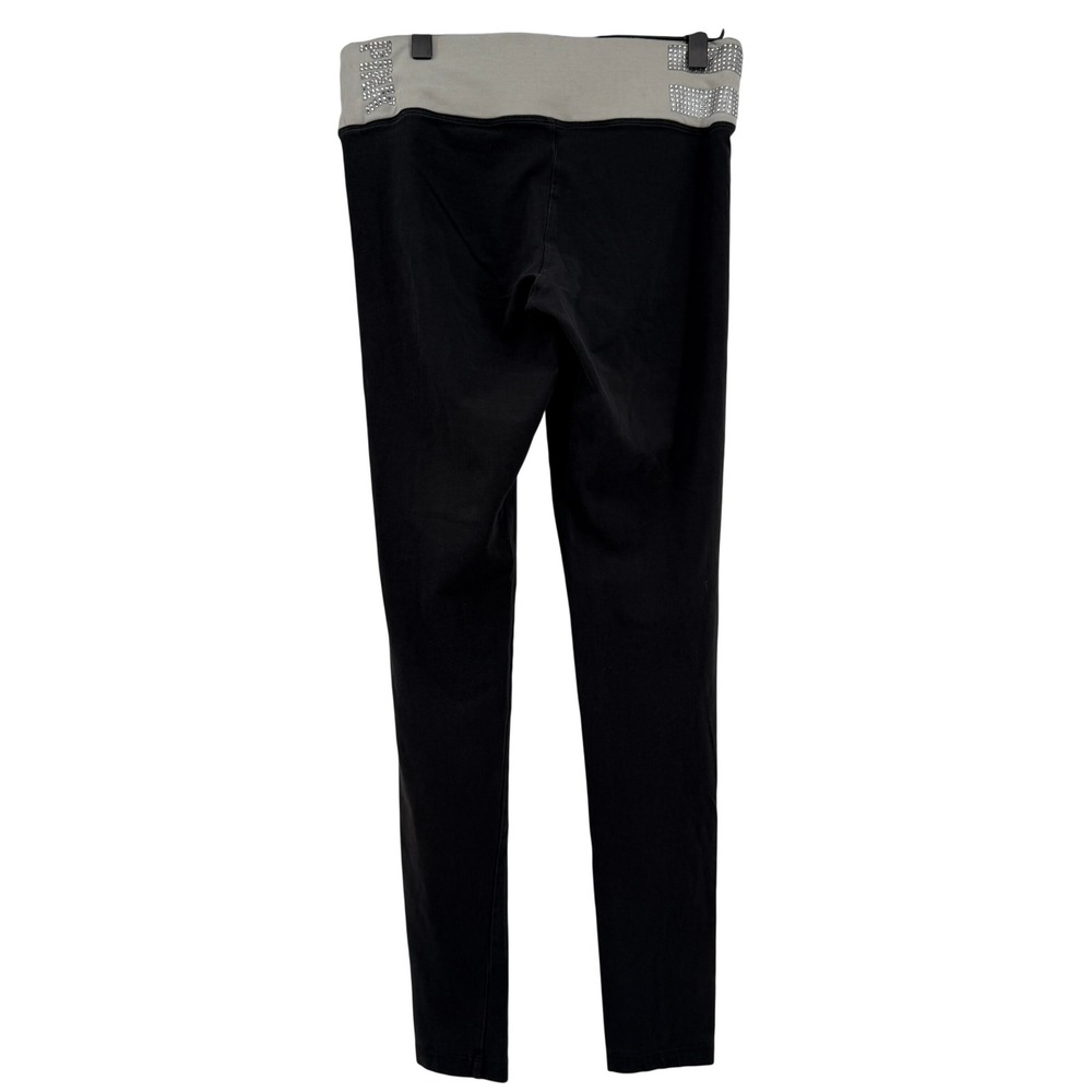 PINK Victoria's Secret Yoga Leggings Black Rhinestone Waistband Size S - Picture 4 of 8